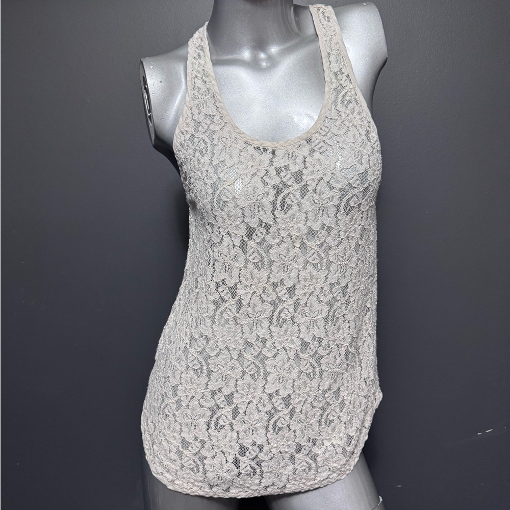 Wilfred Lace Crochet Cream Tank Top